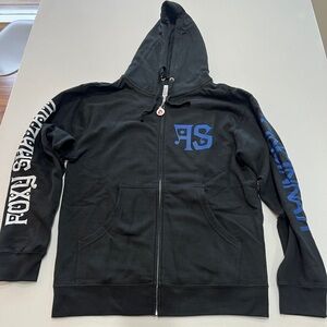 New Foxy Shazam double sided burn zip hoodie